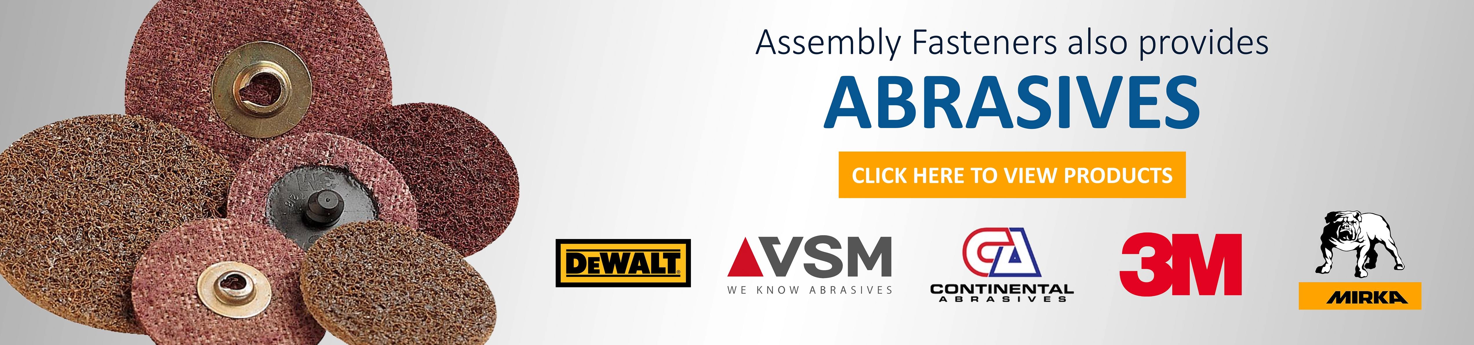 AFI carries abrasives of all kinds. Our top brands include Continental, VSM, and 3M